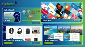 Employee recognition and incentive rewards platform featuring gift cards and merchandise