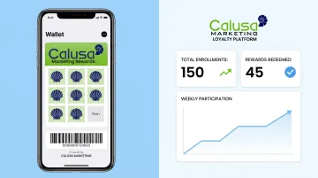 Digital loyalty card platform interface showing wallet integration and reward tracking