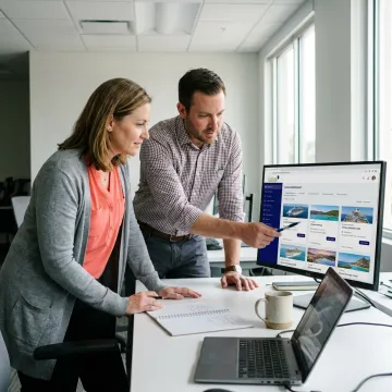 Travel planning team coordinating incentive trip details