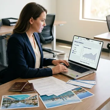 Luxury travel concierge planning premium trip details
