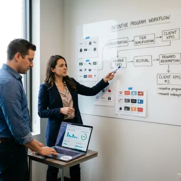 Team planning an incentive marketing program