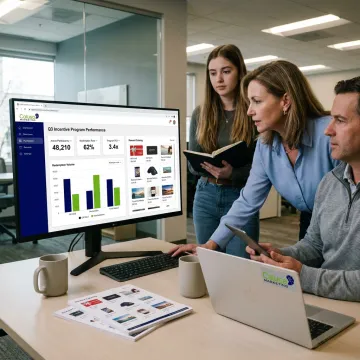 Team planning an incentive program dashboard