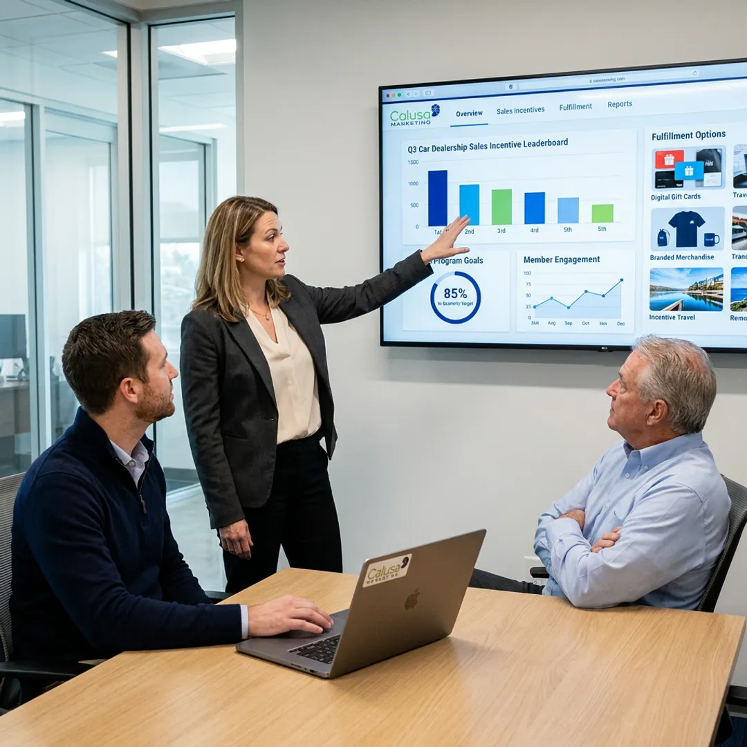 Team configuring an employee rewards platform