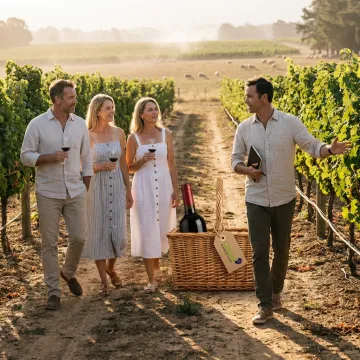 VIP clients enjoying a winery safari experience