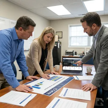 Team planning an HVAC dealer rewards program