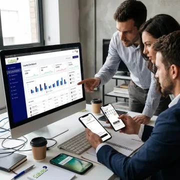 Team configuring a mobile wallet loyalty program dashboard
