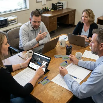 Team planning an enterprise loyalty program workflow