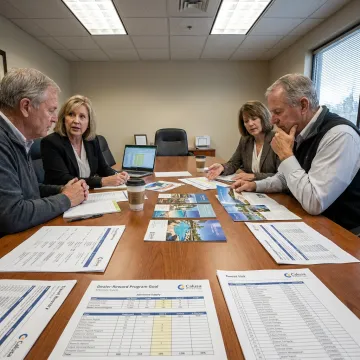 Corporate team planning an incentive travel program