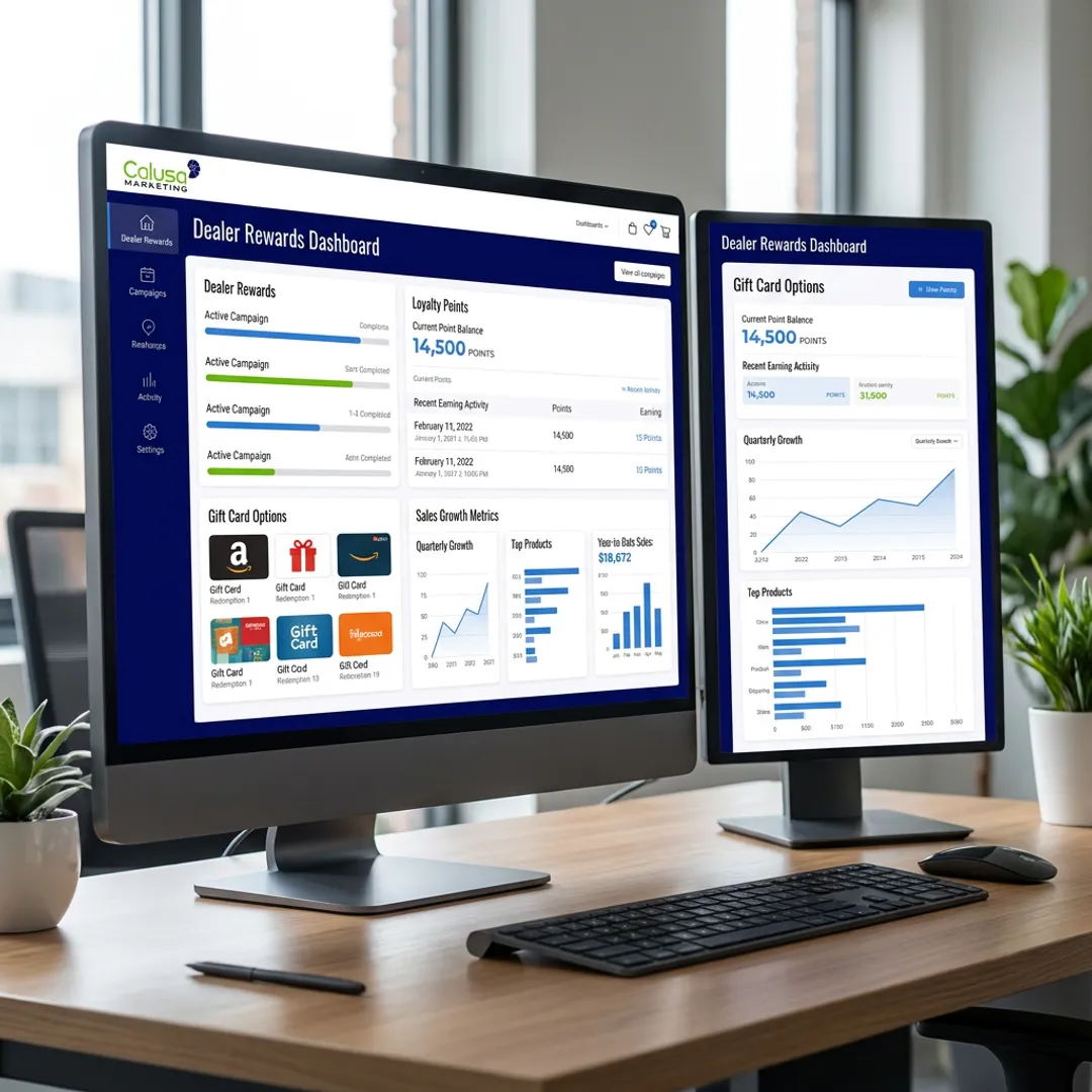 Digital dealer rewards dashboard
