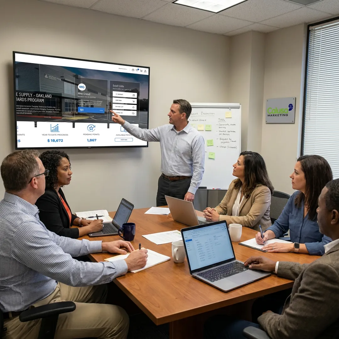 Team planning an incentive marketing program