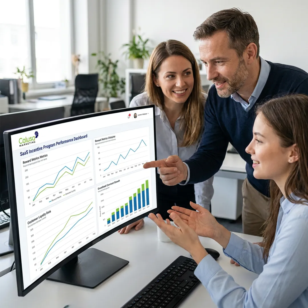 Team reviewing incentive performance dashboard