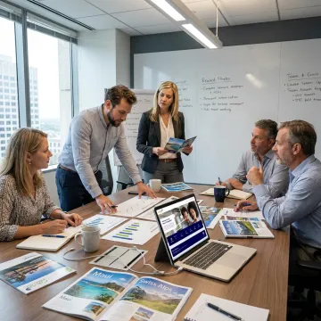 Team planning an incentive marketing program