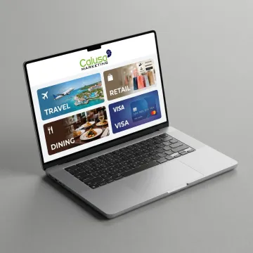 Digital gift card reward selection on laptop