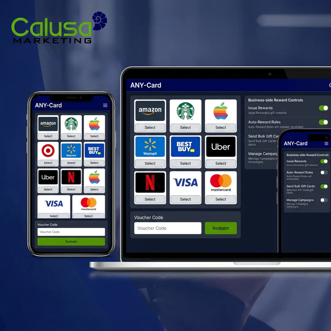 ANY-Card digital gift card redemption dashboard