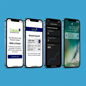 Digital loyalty card referral program