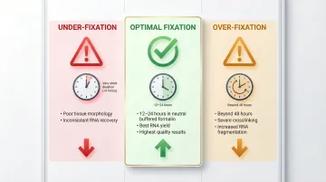 FFPE fixation duration impact on RNA quality over-under-optimal comparison