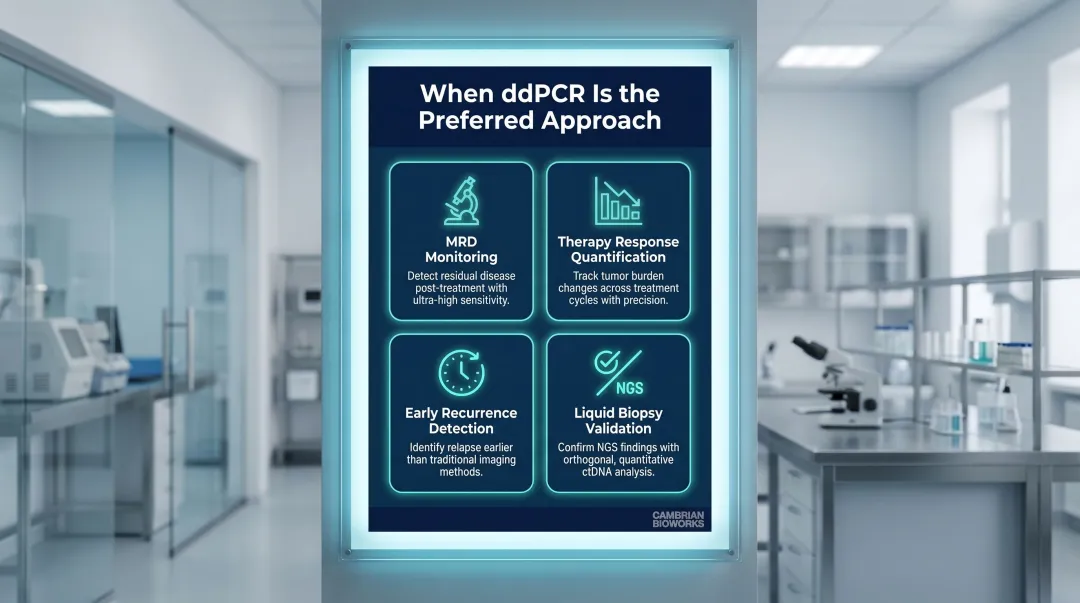 ddPCR ctDNA clinical applications four key use cases for cancer monitoring