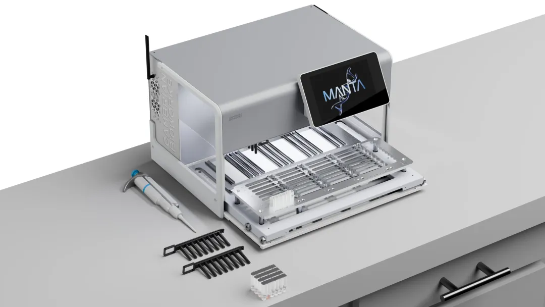 Cambrian Bioworks Manta automated cfDNA extraction platform processing clinical samples