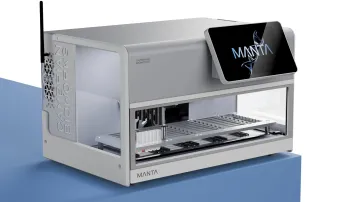 Manta automated cfDNA extraction platform processing plasma samples in clinical lab setting