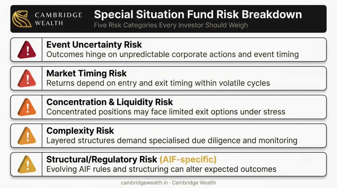 Five key risk categories in special situation fund investing
