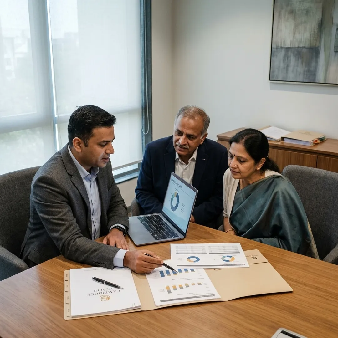 Distributor reviewing nomination and ownership records with a family