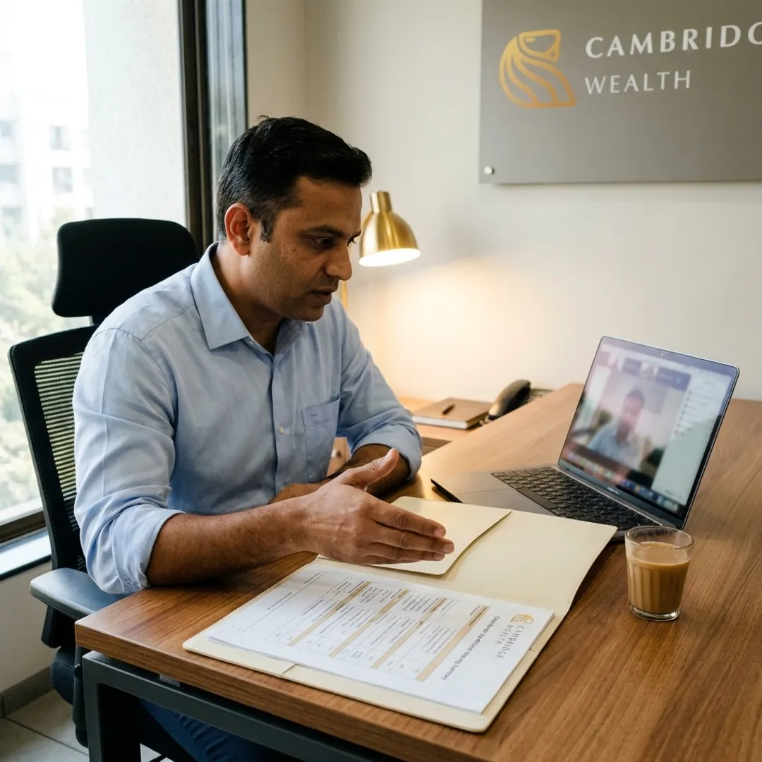 Distributor organising NRI tax documentation with an investor