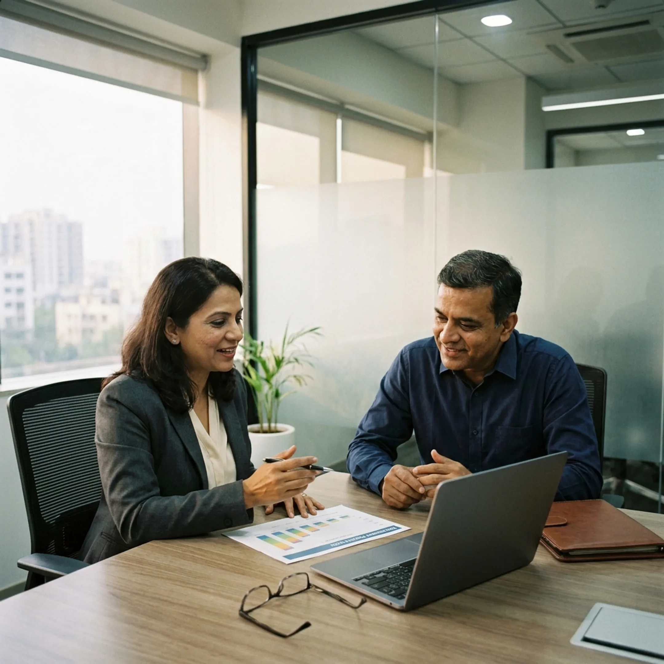 Financial planner reviewing a FIRE retirement plan with an Indian client