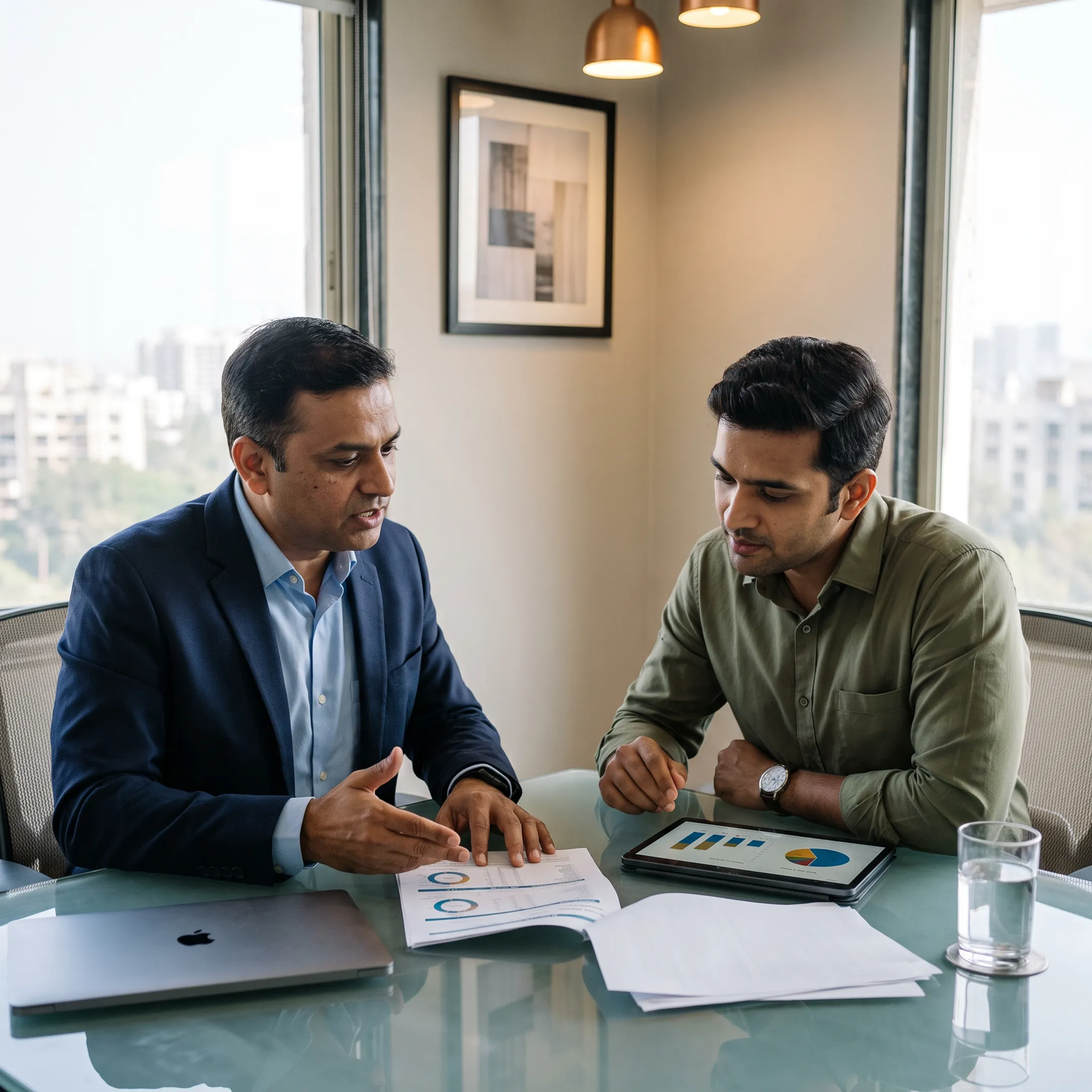 Client discussing long-term investment strategy
