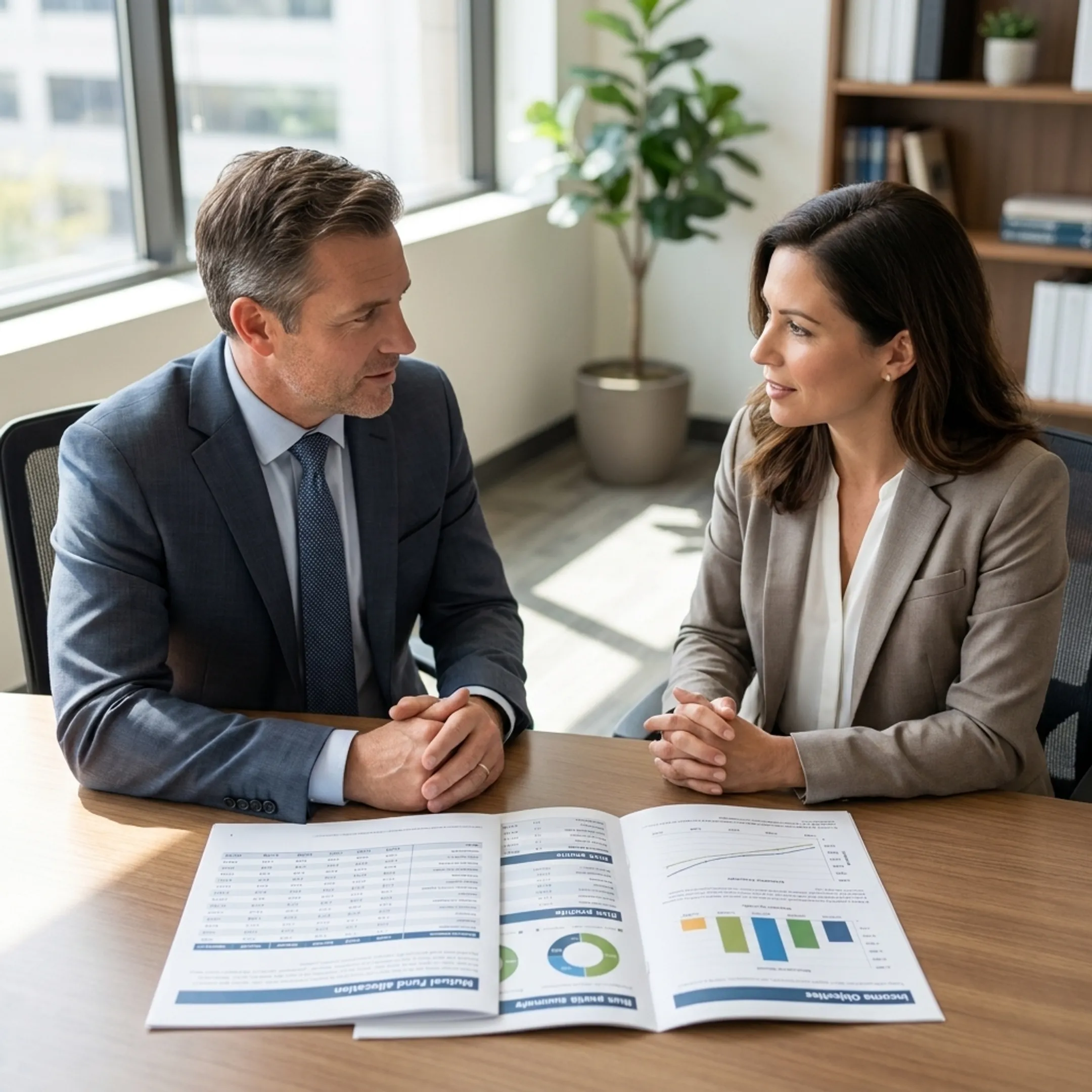 Investor reviewing a diversified mutual fund income strategy