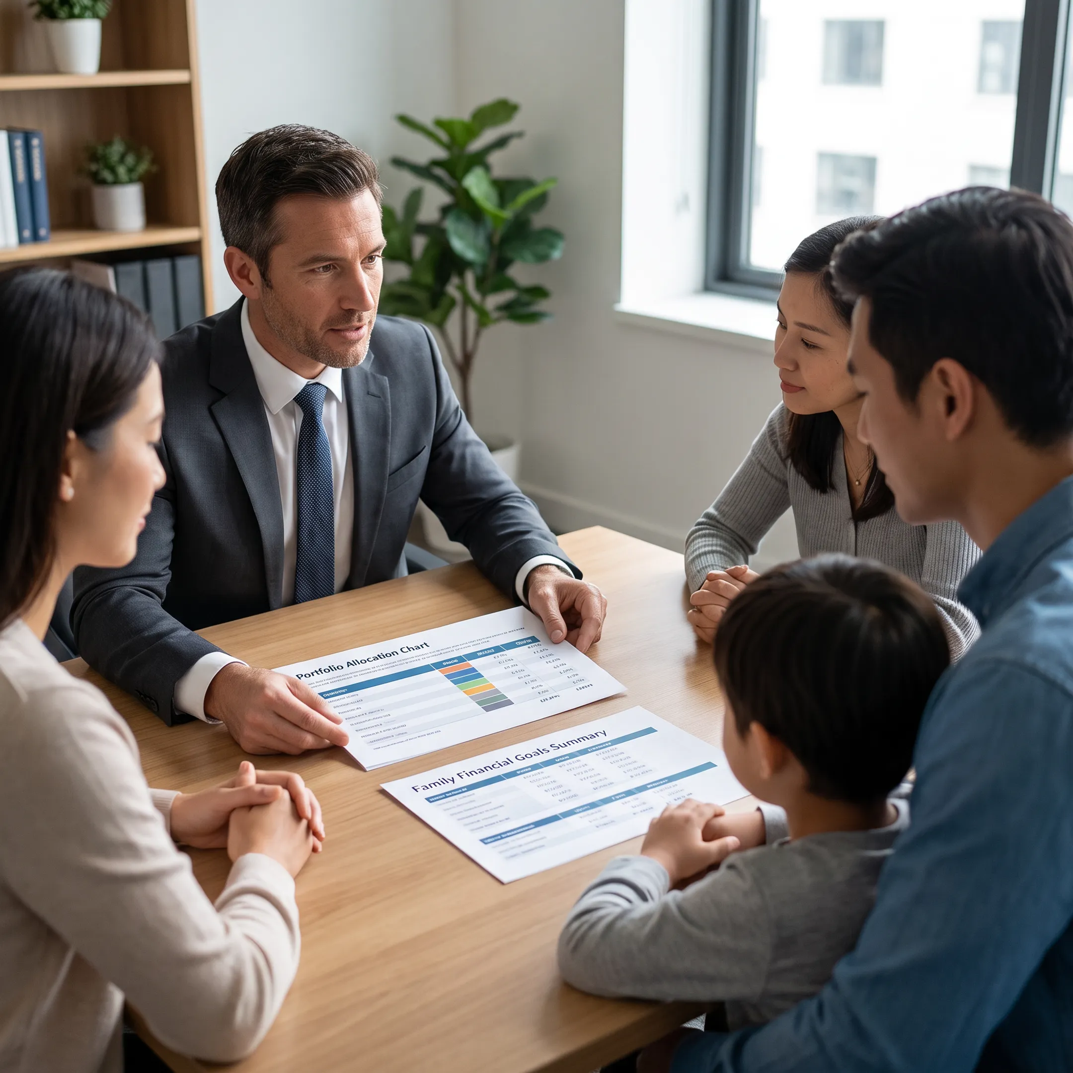 Team member presenting a portfolio and succession review