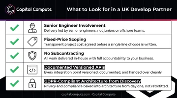 Five key criteria checklist for evaluating a UK software development partner