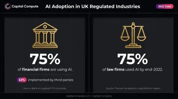 UK regulated sector AI adoption statistics finance legal firms infographic