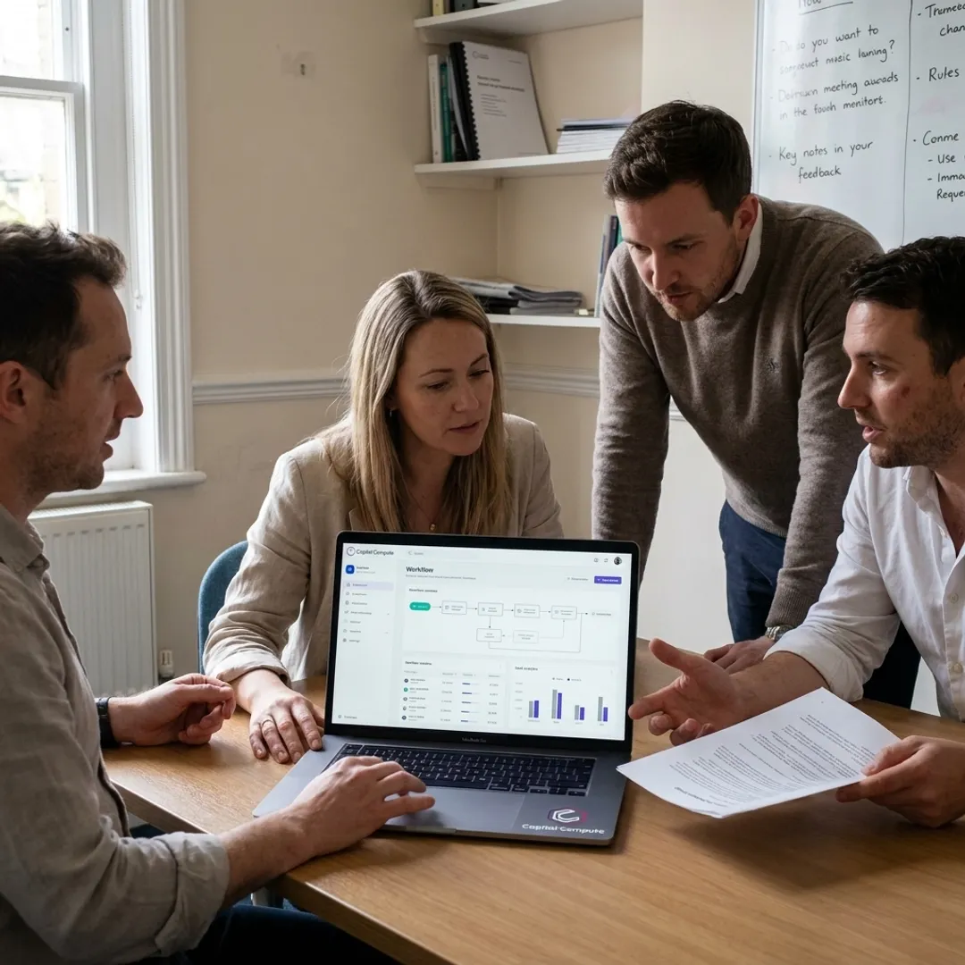 Digital transformation consultants advising Australian business team