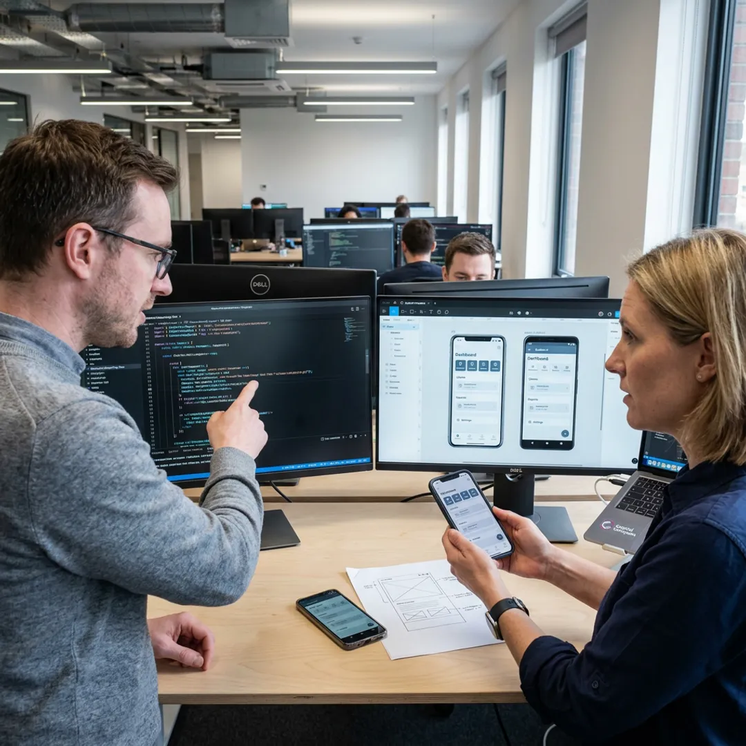 Mobile app developers building smartphone applications