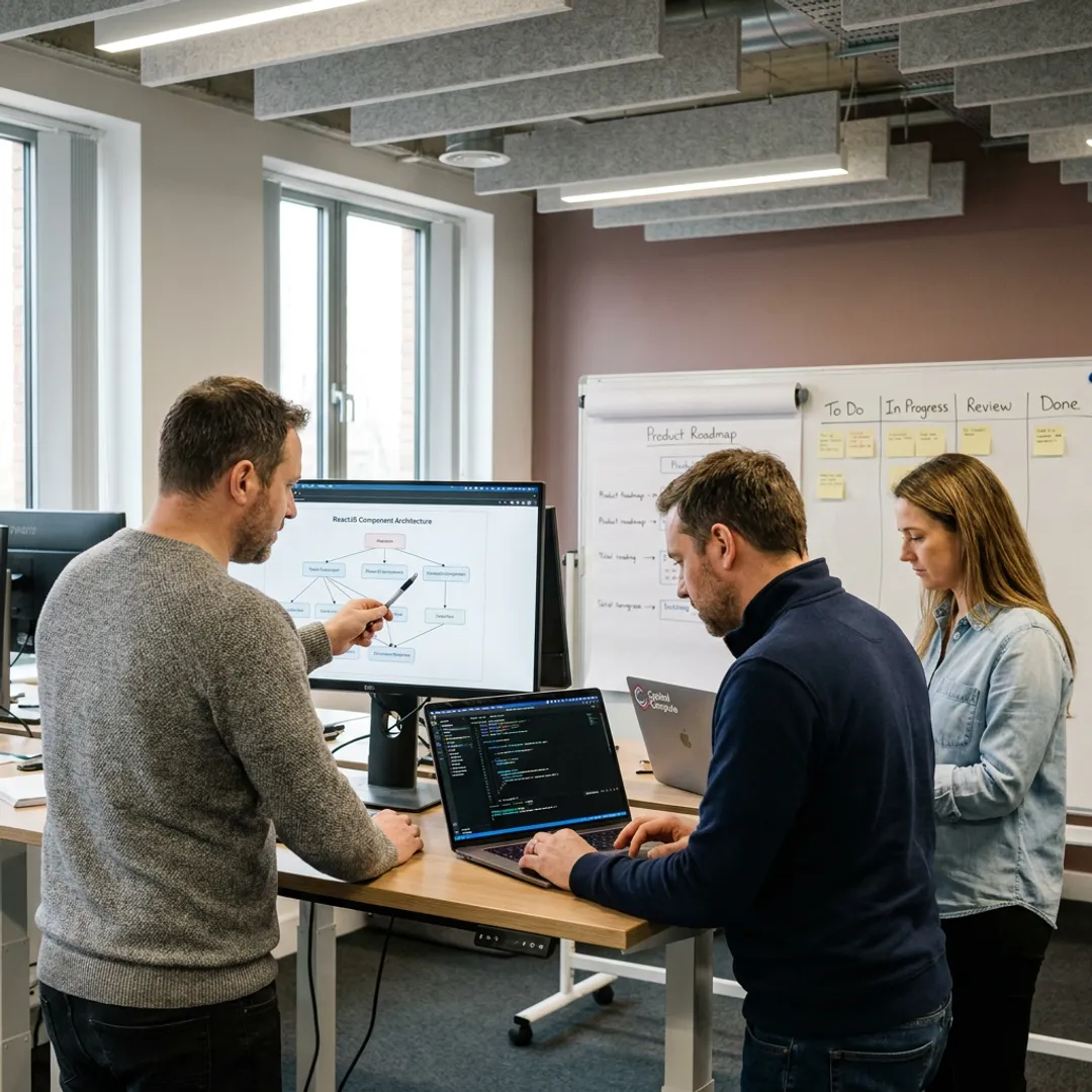 ReactJS development team planning application architecture