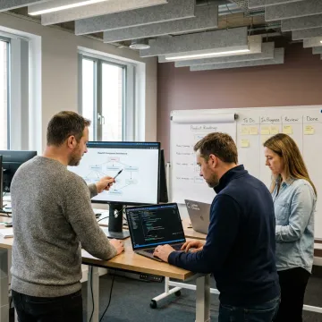 ReactJS development team planning application architecture