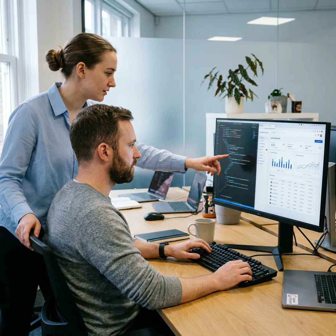 ReactJS developers building a modern web application