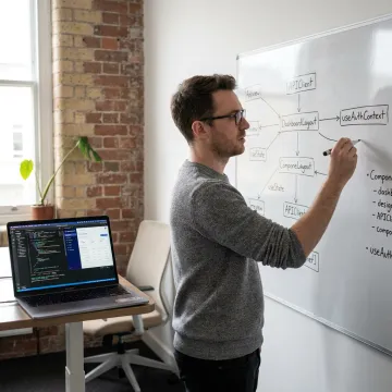 React developer planning a scalable web application