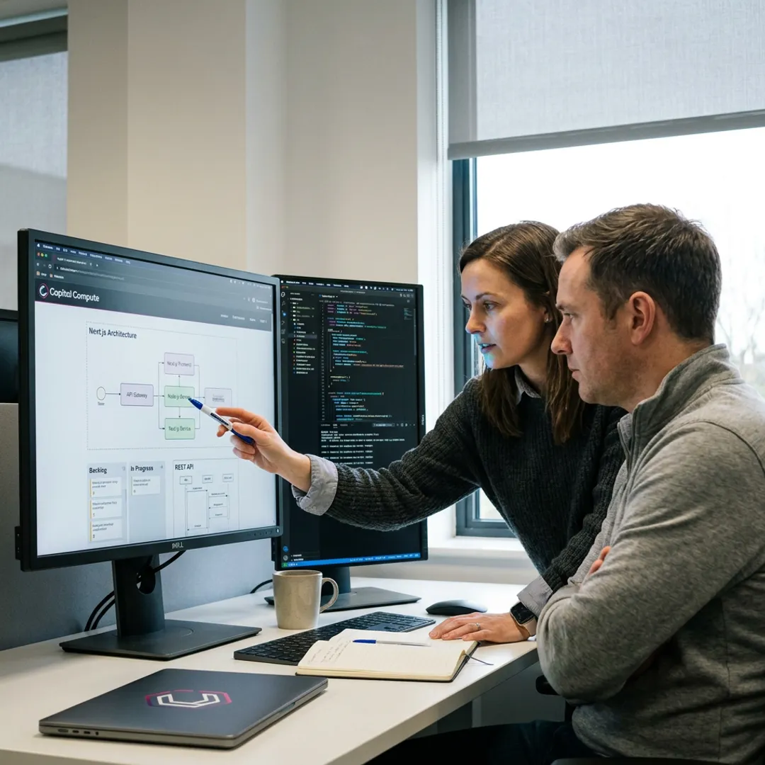 Developers reviewing a Next.js sprint plan