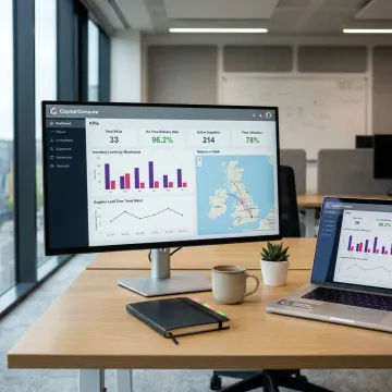 Supply chain management software dashboard
