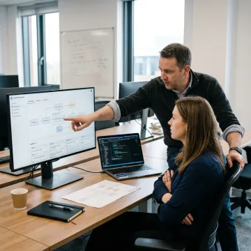 IT consultants planning software architecture