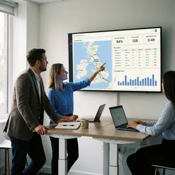 Transport logistics management software dashboard