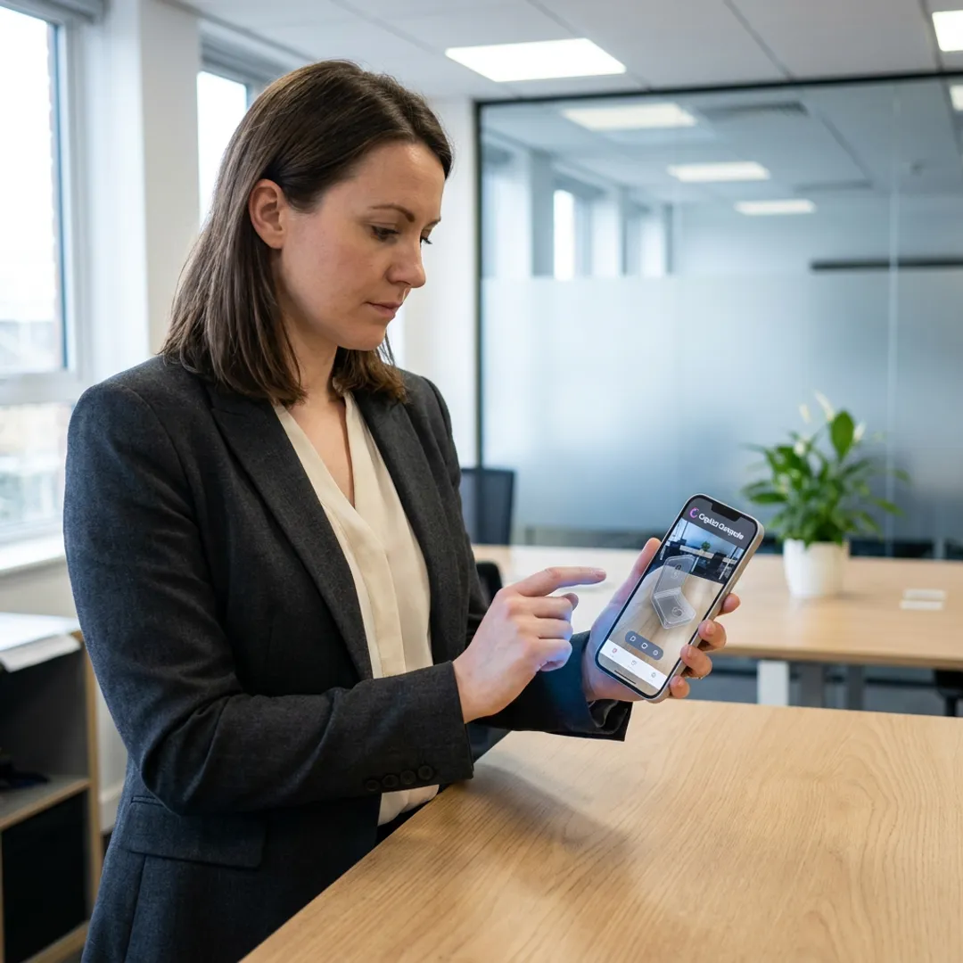 Interactive augmented reality product visualisation on phone