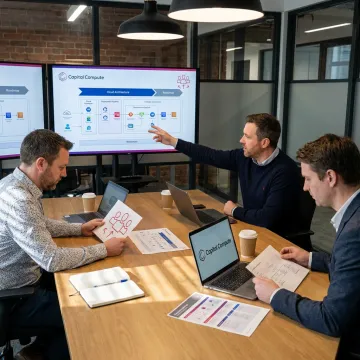 Engineers planning a cloud architecture roadmap