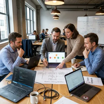 Engineers planning an AWS machine learning product roadmap