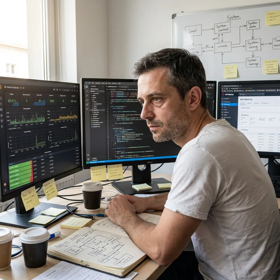 TypeScript developer working on software