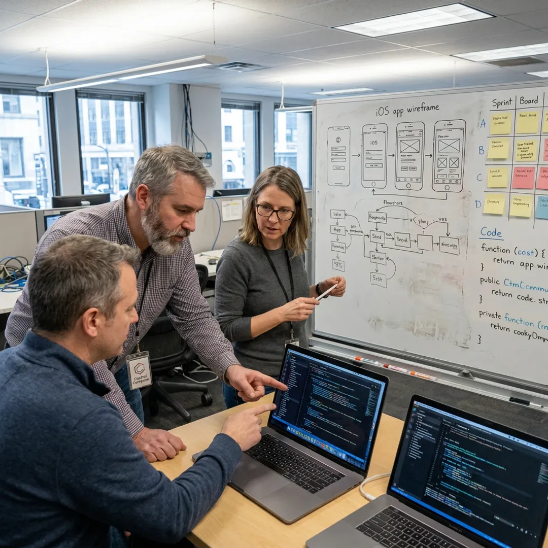 iOS development team planning mobile app delivery