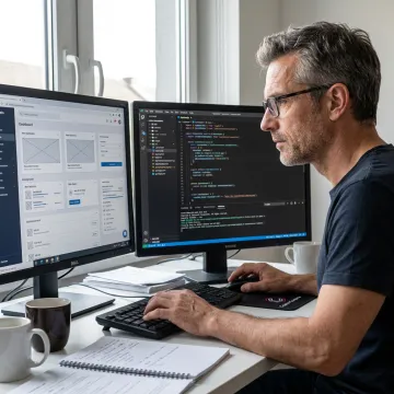 React developer working on a modern web application