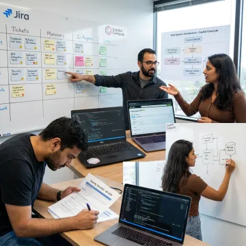 Engineers planning a Rust development project