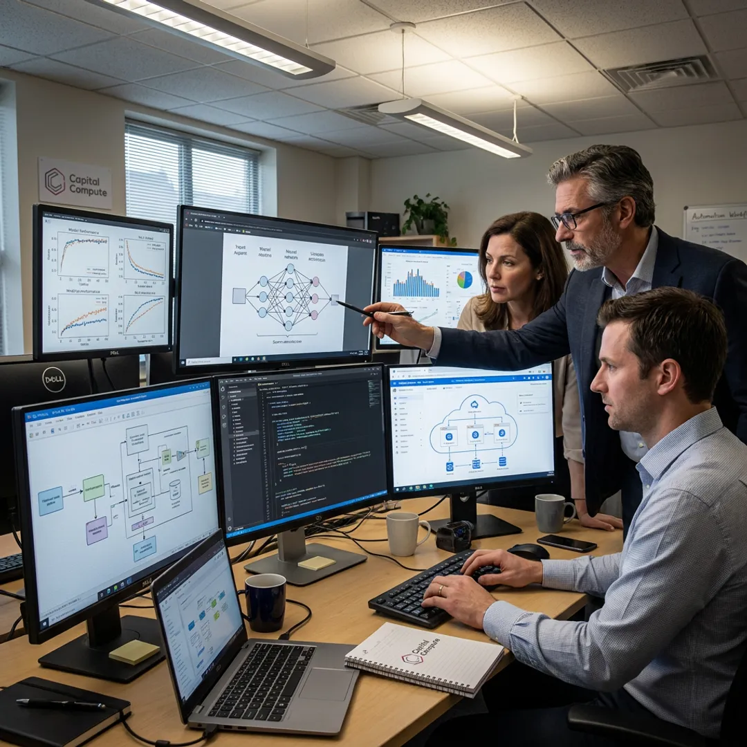 AI consultants designing machine learning solutions